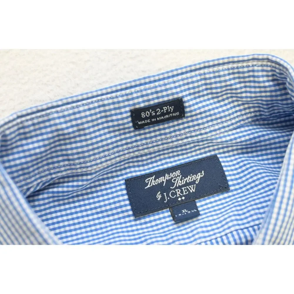 J Crew Thompson Dress Shirt Button‎ Up Plaid Front Pocket Long Sleeve Mens XL
